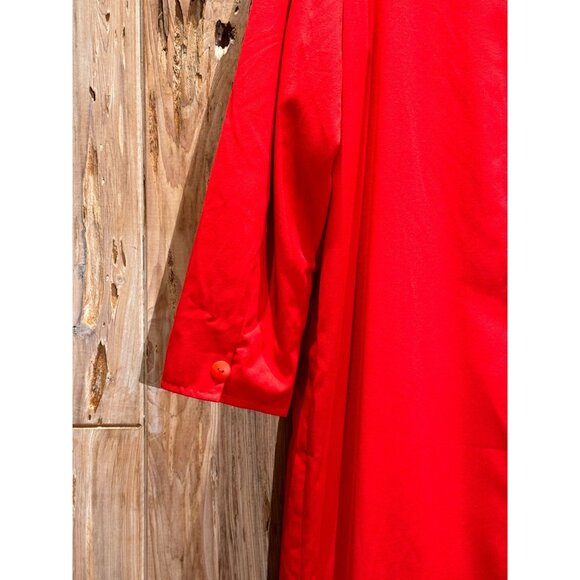 David Benjamin Womens XL Red Single-Breasted Trench Coat & Pant Set - Picture 6 of 14